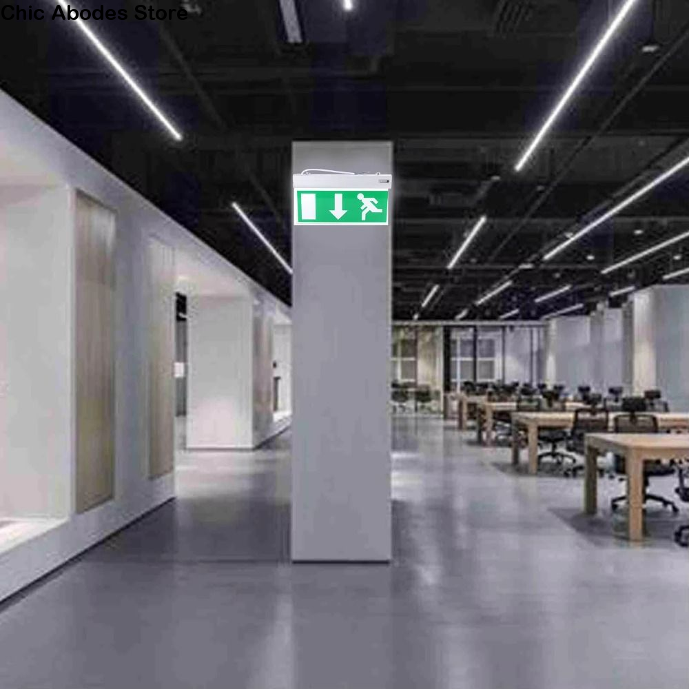 Emergency Exit Sign - 110-240V Commercial LED Emergency Sign Lamp