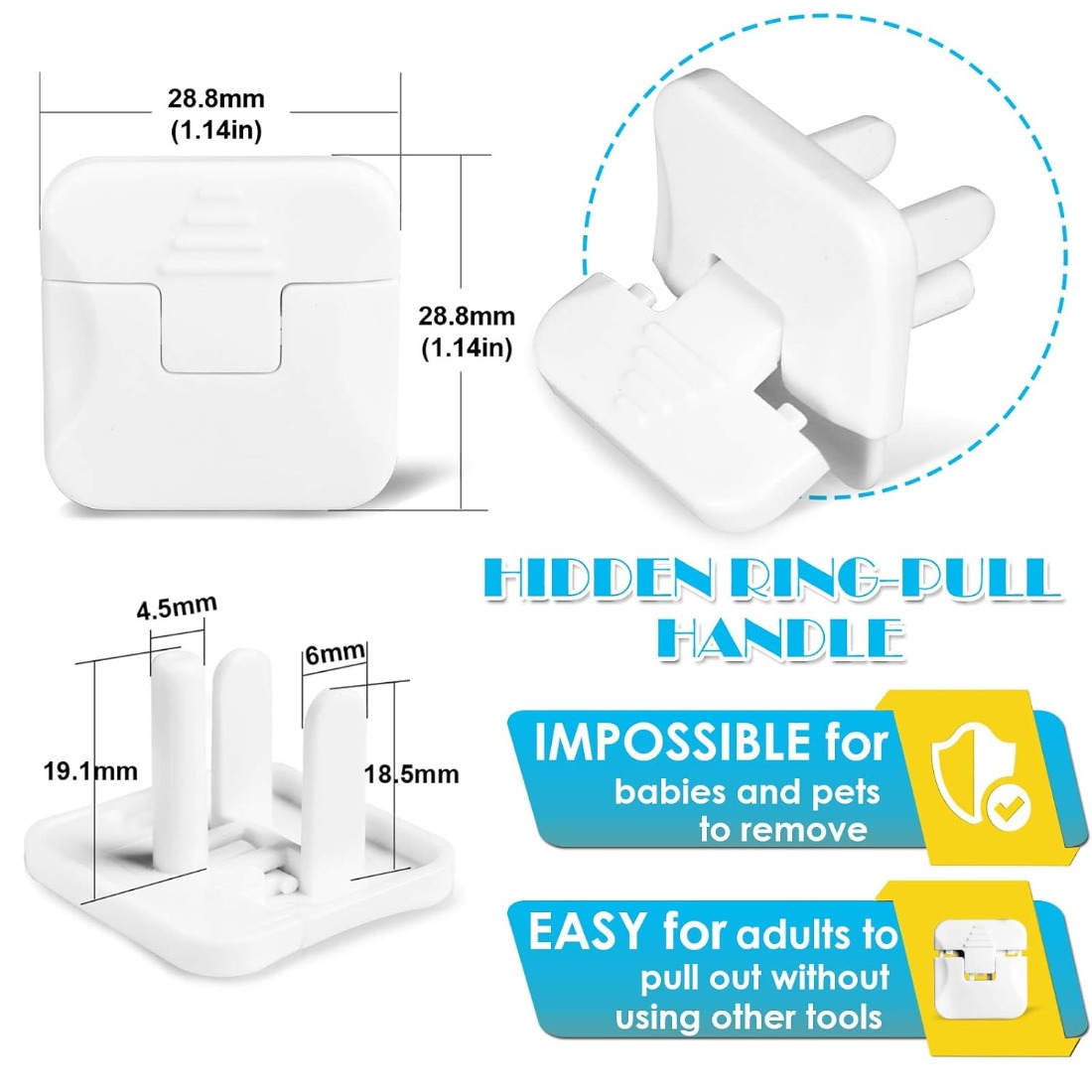 38 Pcs White Plastic Childproo - Outlet Cover Baby review and price