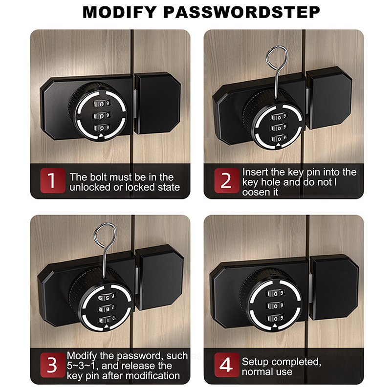 1 Set No-Punch Combination Doo - Medicine Cabinet Lock review and price