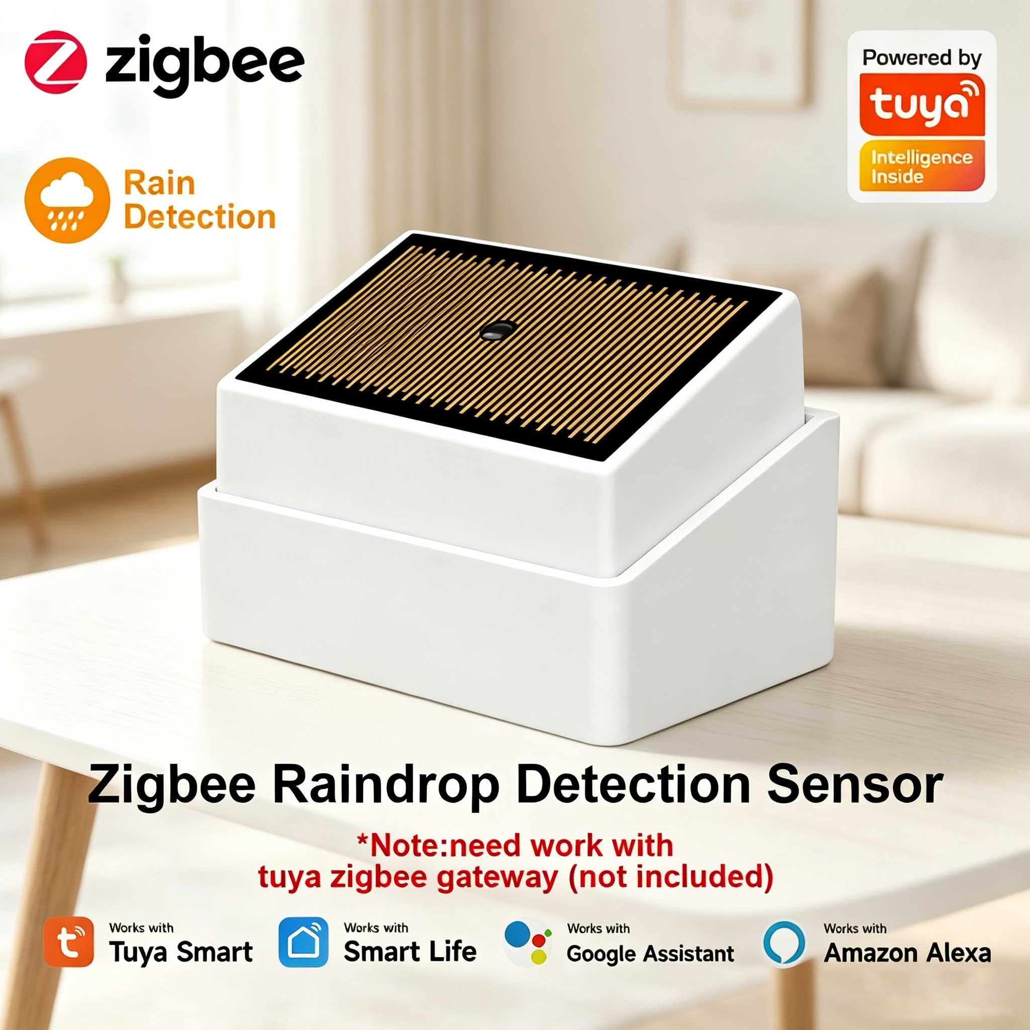 Tuya ZigBee Smart Rain Sensor  - Water Alarm Sensor review and price