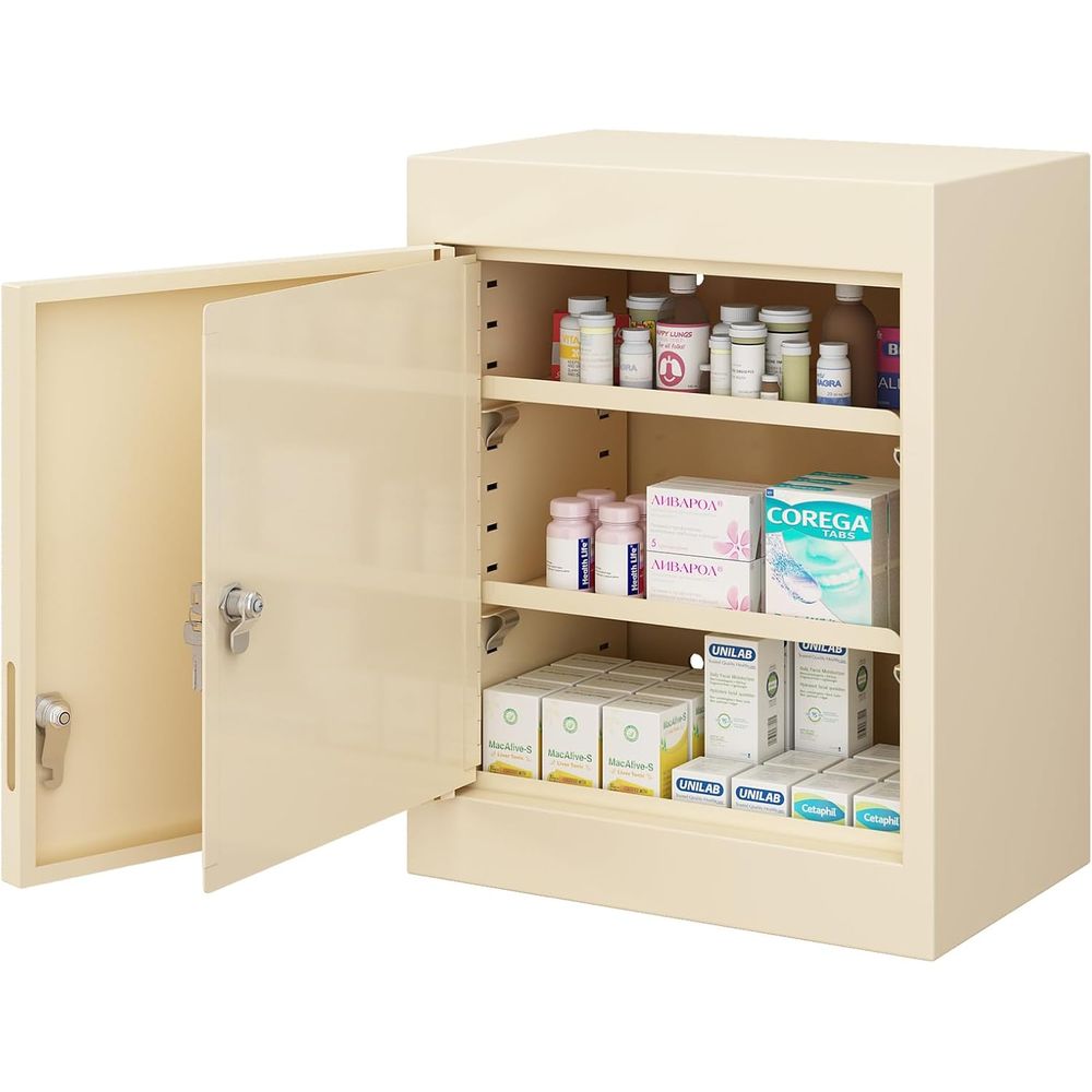 Double Door, Dual Key Lock Ste - Medicine Cabinet Lock review and price