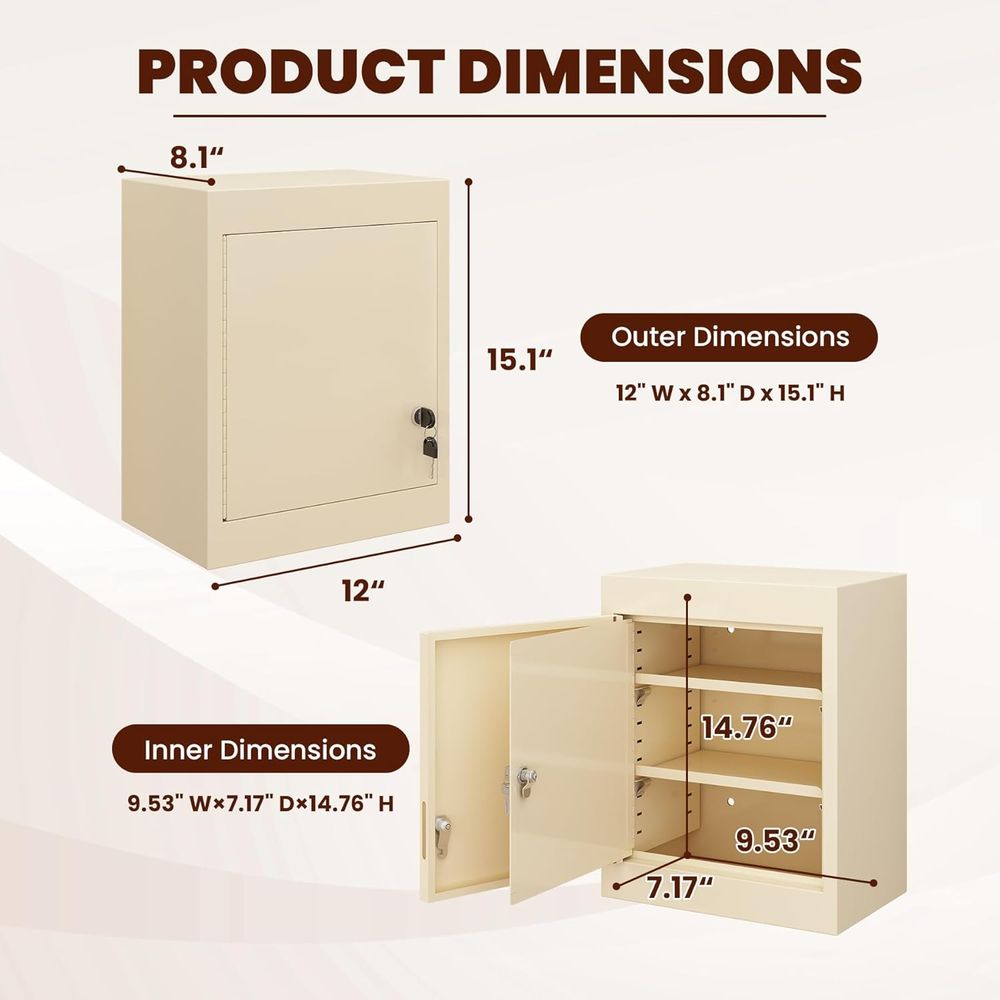Double Door, Dual Key Lock Ste - Medicine Cabinet Lock review and price